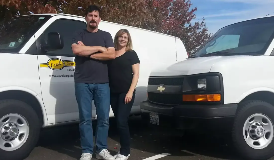 Mike and Mary Jarman, founders of Excel Carpet Cleaning