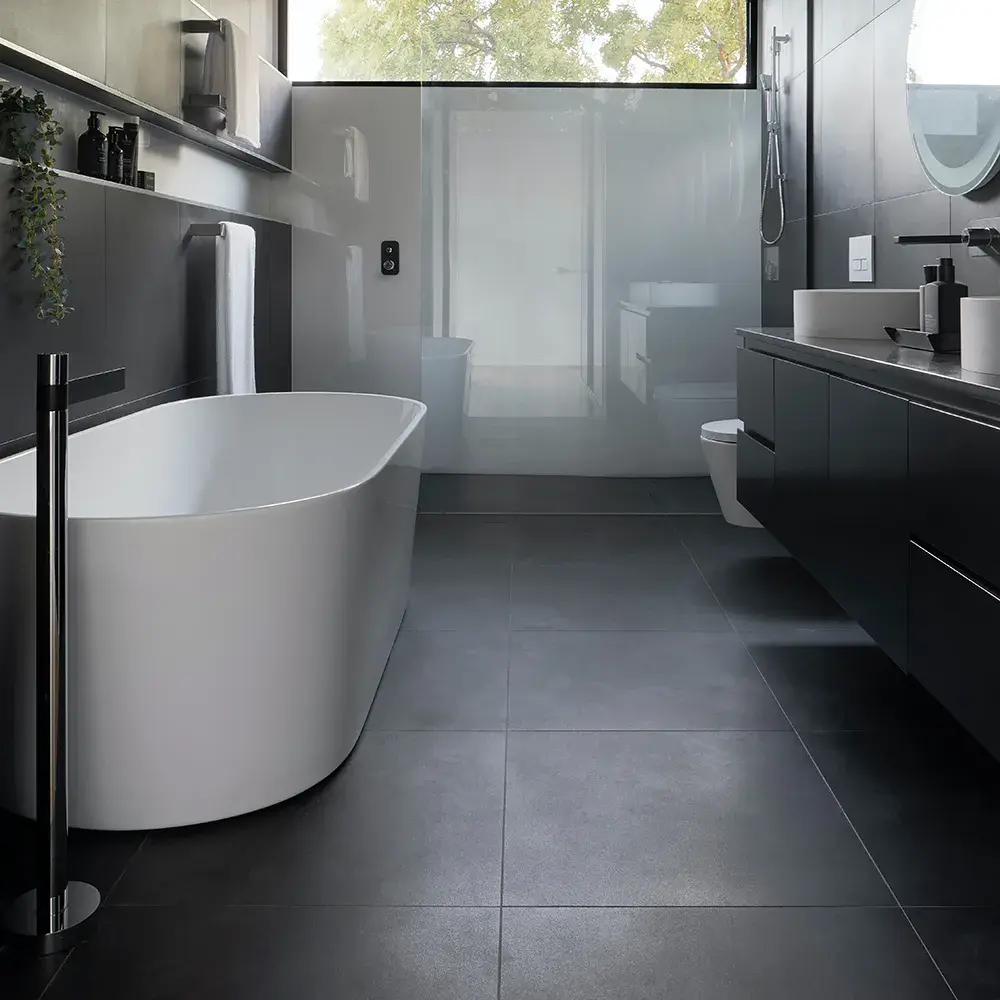 Modern tiled bathroom