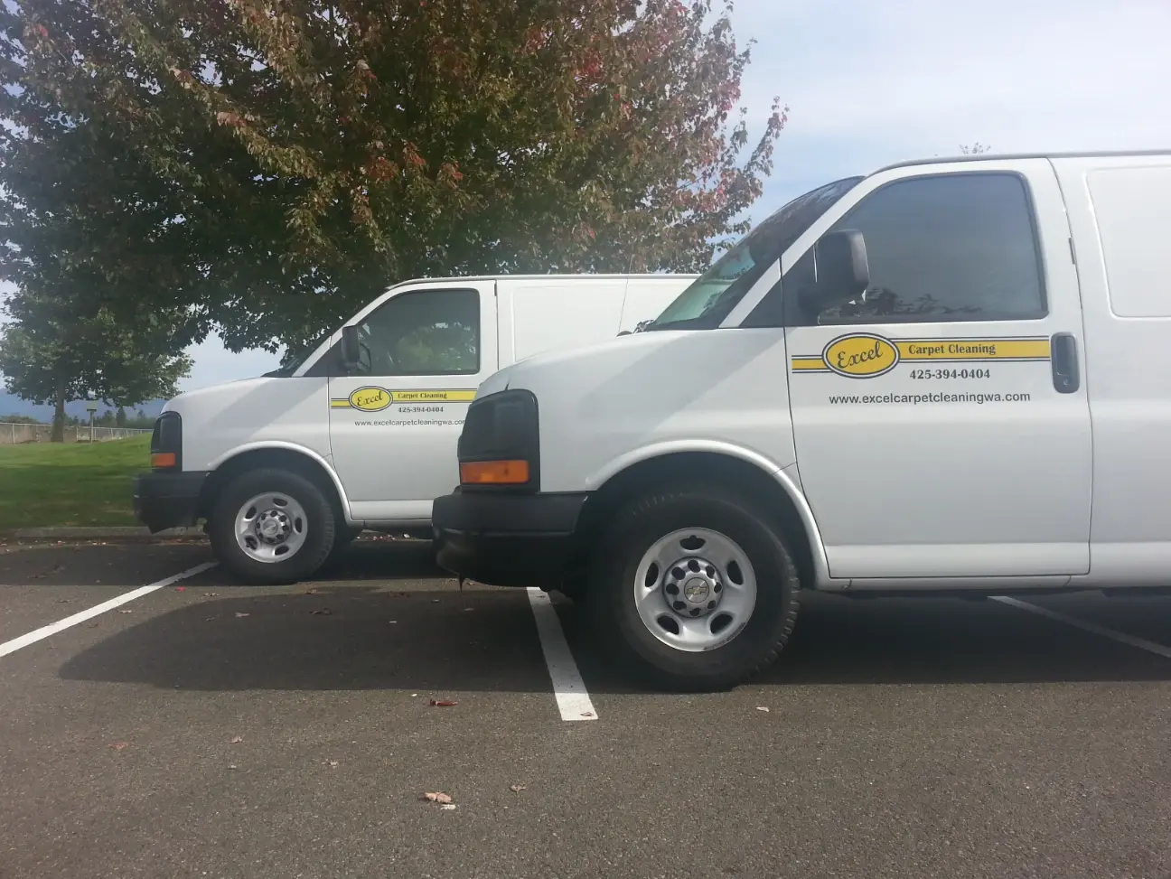 vans lined up