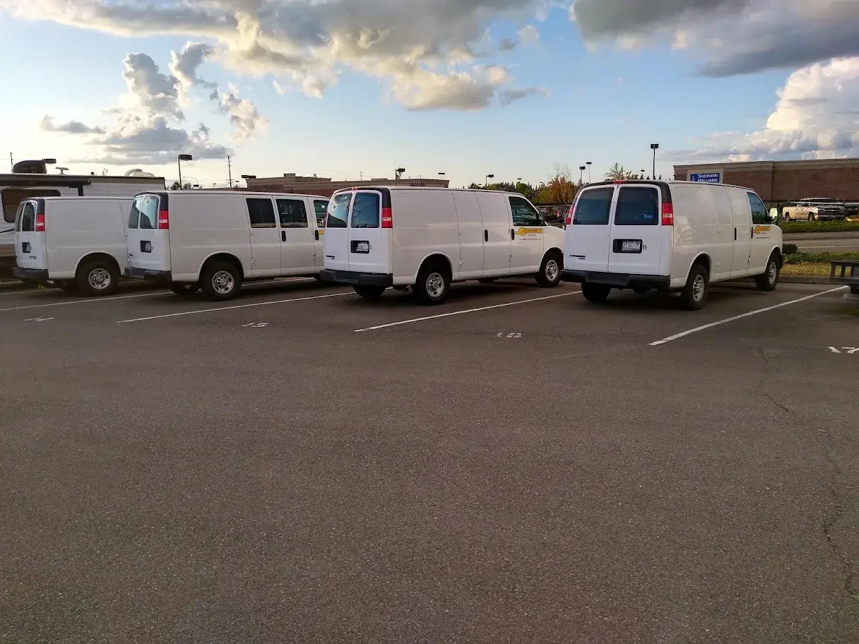 Our 4 beautiful vans lined up