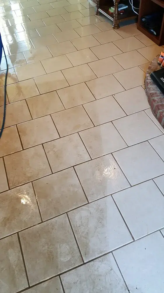 tile cleaning before and after picture